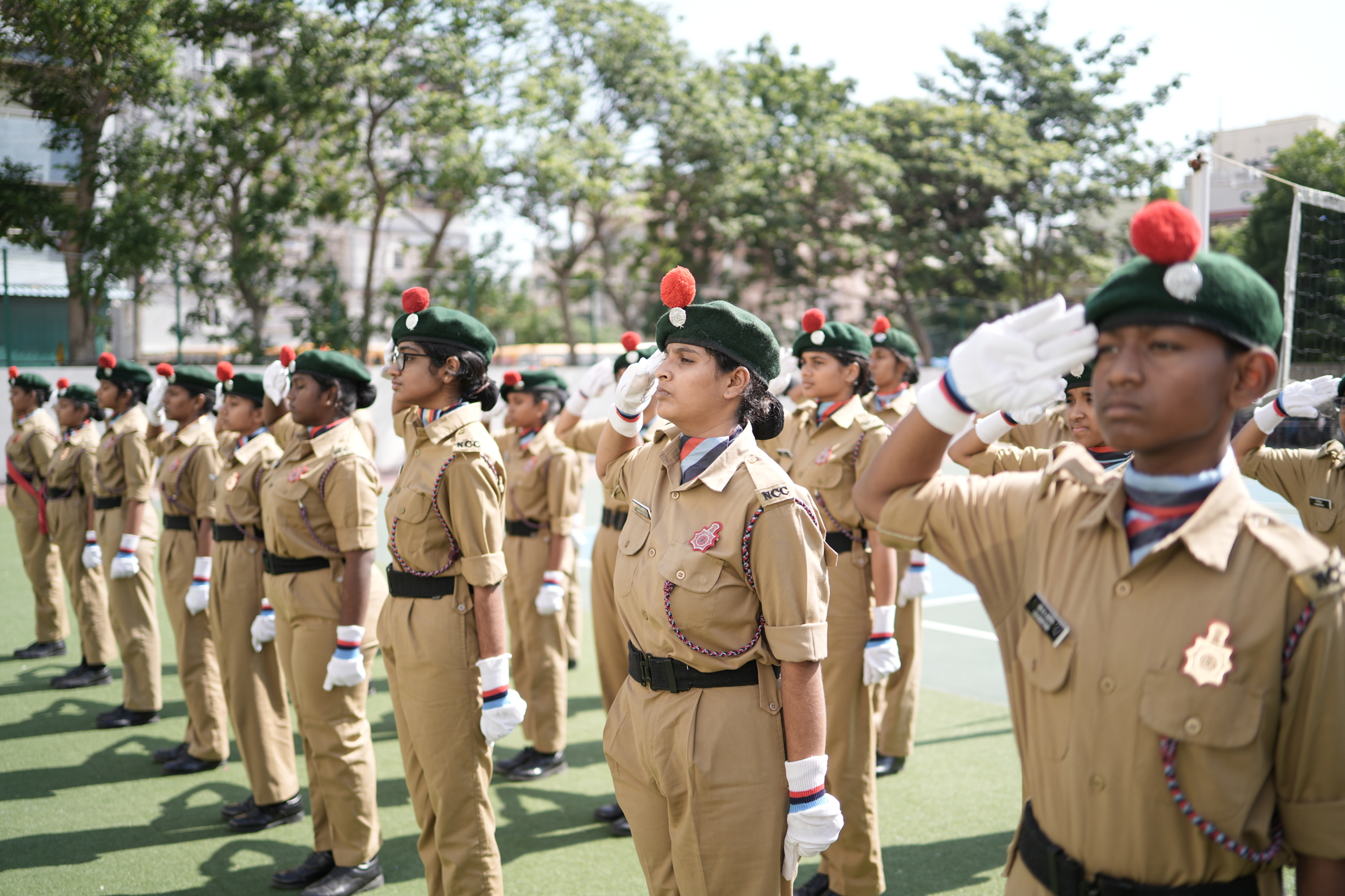 Students in a disciplined group activity